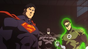 Superman, Batman, and Green Lantern as they appear in JL War.