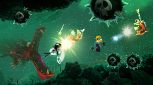 Rayman with one of the many unlockable characters.