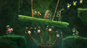 Rayman's buddy Toad (not pictured), will often help him out in levels such as these.