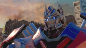 Optimus Prime is sporting his new Earth digs in Rise of the Dark Spark.