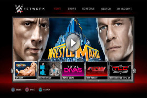 WWE Network interface on Playstation consoles.