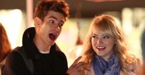Peter Parker with girlfriend Gwen Stacy.