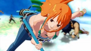 Nami with her weather rod.