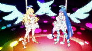 Panty & Stocking during their transformation sequence.