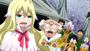 The Fairy Tail gang reactions to original guild leader Mavis.