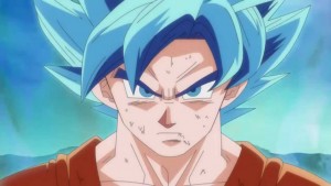 Goku as a Super Saiyan God Super Saiyan.