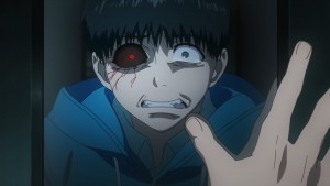 Kaneki coming to the realization of his new ghoul body.