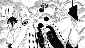 Naruto & Sasuke face Kaguya.