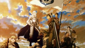 Berserk (middle right) and his comrades.
